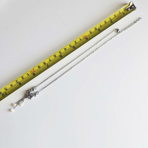 Medieval princess freshwater pearl chainmaille necklace with small silver chain - Picture 8 of 13